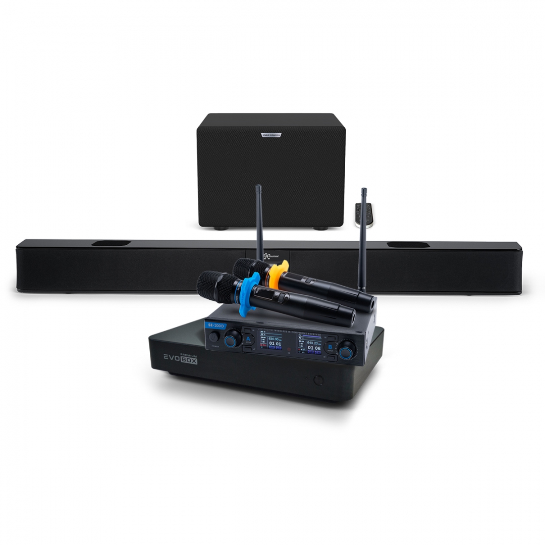 Hi-End караоке-система EVOBOX Premium + EvoSoundBar (саундбар с караоке) в Когалыме