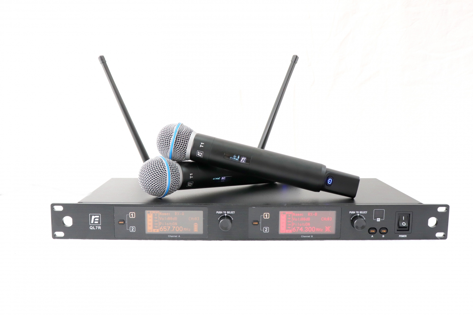 RFIntell QL7R/T1-A 651,800-683,400 МГц 2-канальная радиосистема с 2-мя ручными микрофонами в Когалыме